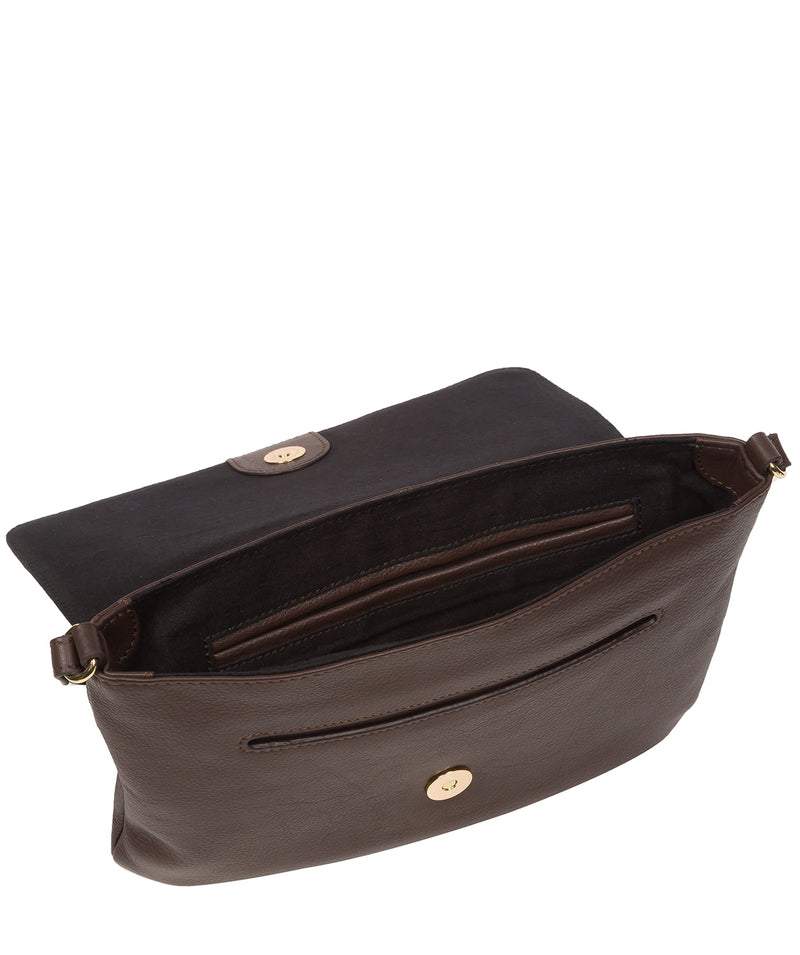 Pure Luxuries Marylebone Collection Bags: 'Ruby' Hot Fudge Nappa Leather Cross Body Bag