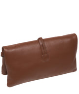 Pure Luxuries Marylebone Collection Bags: 'Selene' Dark Tan Nappa Leather Cross Body Clutch Bag