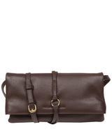 Pure Luxuries Marylebone Collection Bags: 'Selene' Hot Fudge Nappa Leather Cross Body Clutch Bag