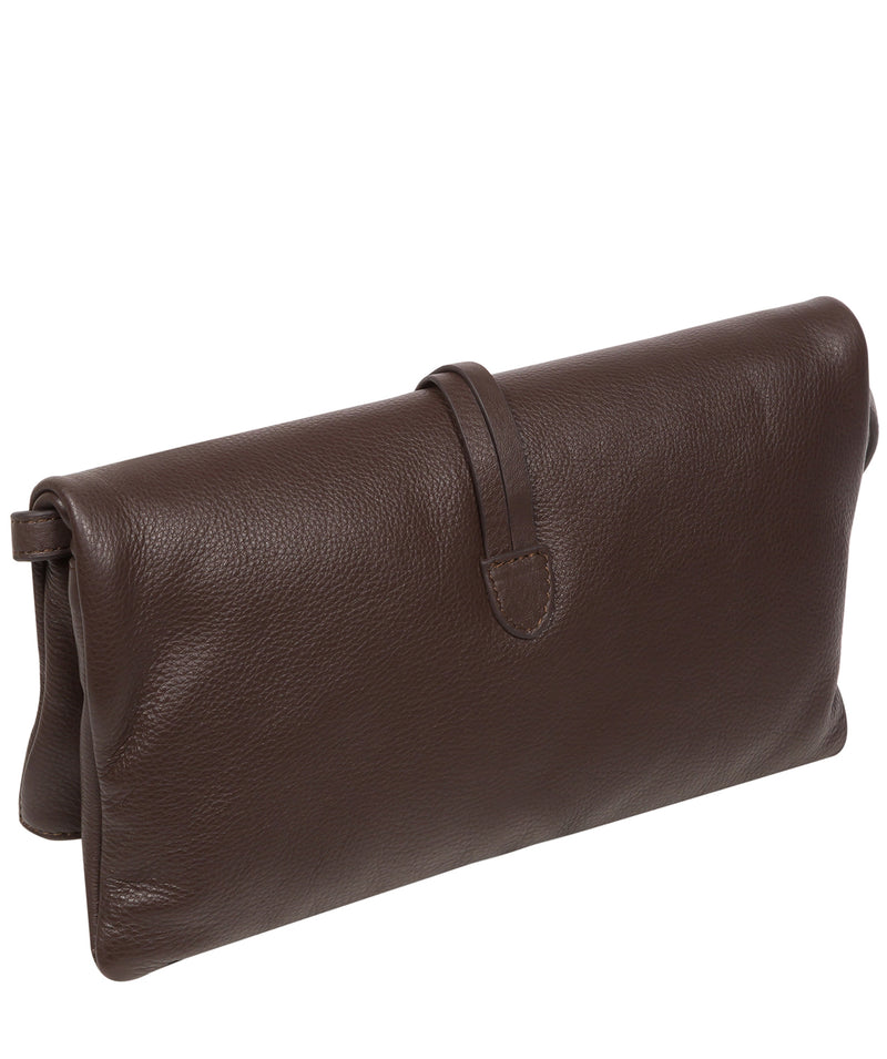 Pure Luxuries Marylebone Collection Bags: 'Selene' Hot Fudge Nappa Leather Cross Body Clutch Bag