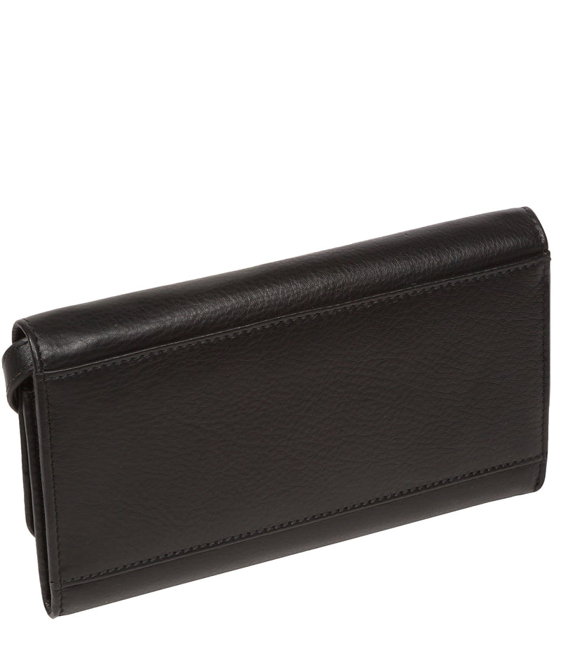 Pure Luxuries London #product-type#: 'Saffron' Black Nappa Leather Cross Body Clutch Bag