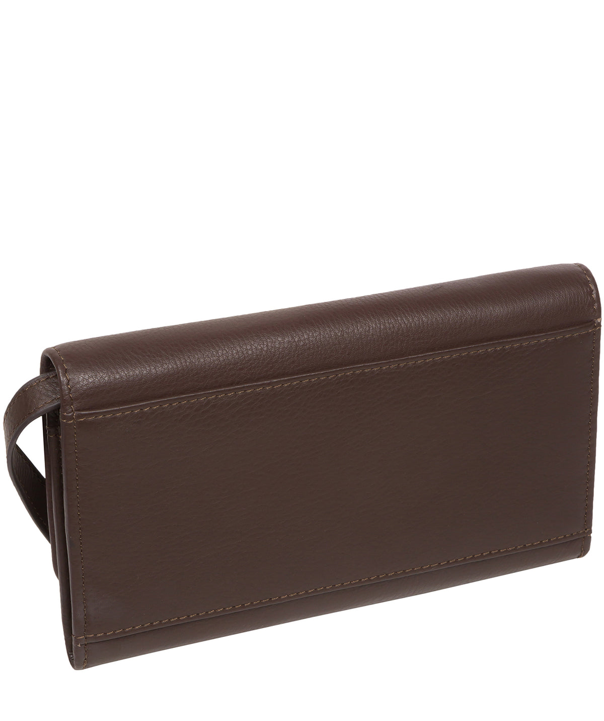 Saffron crossbody clutch interior pocket and zip closure detail