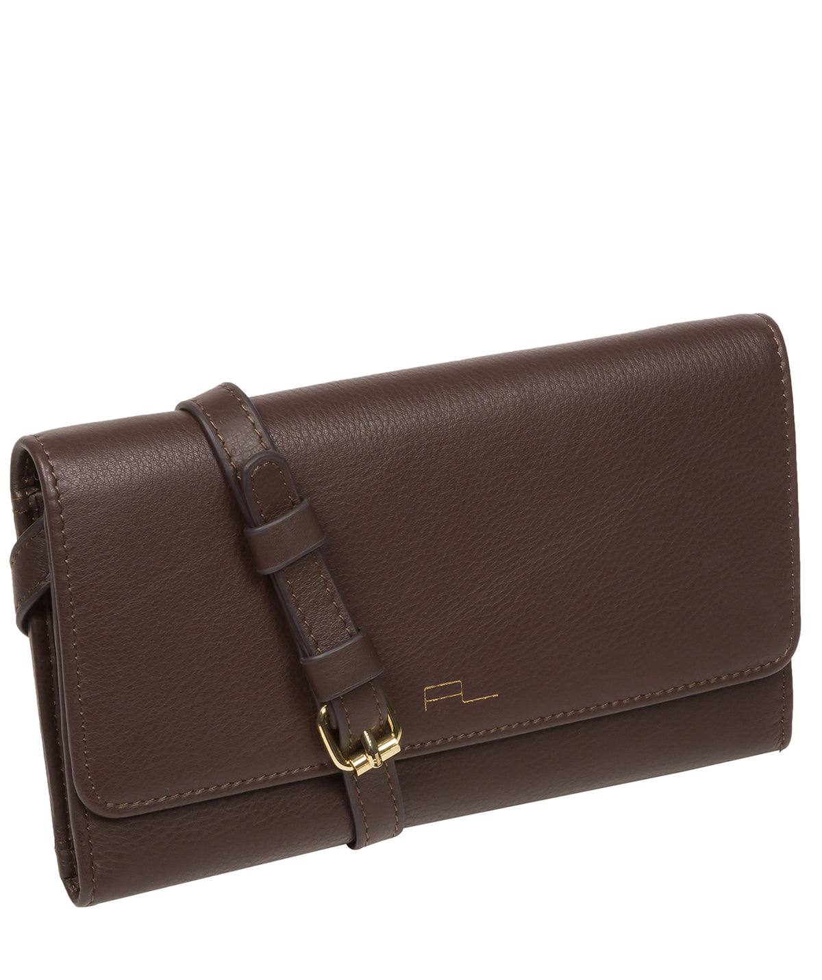Crossbody clutch worn across body demonstrating versatile styling