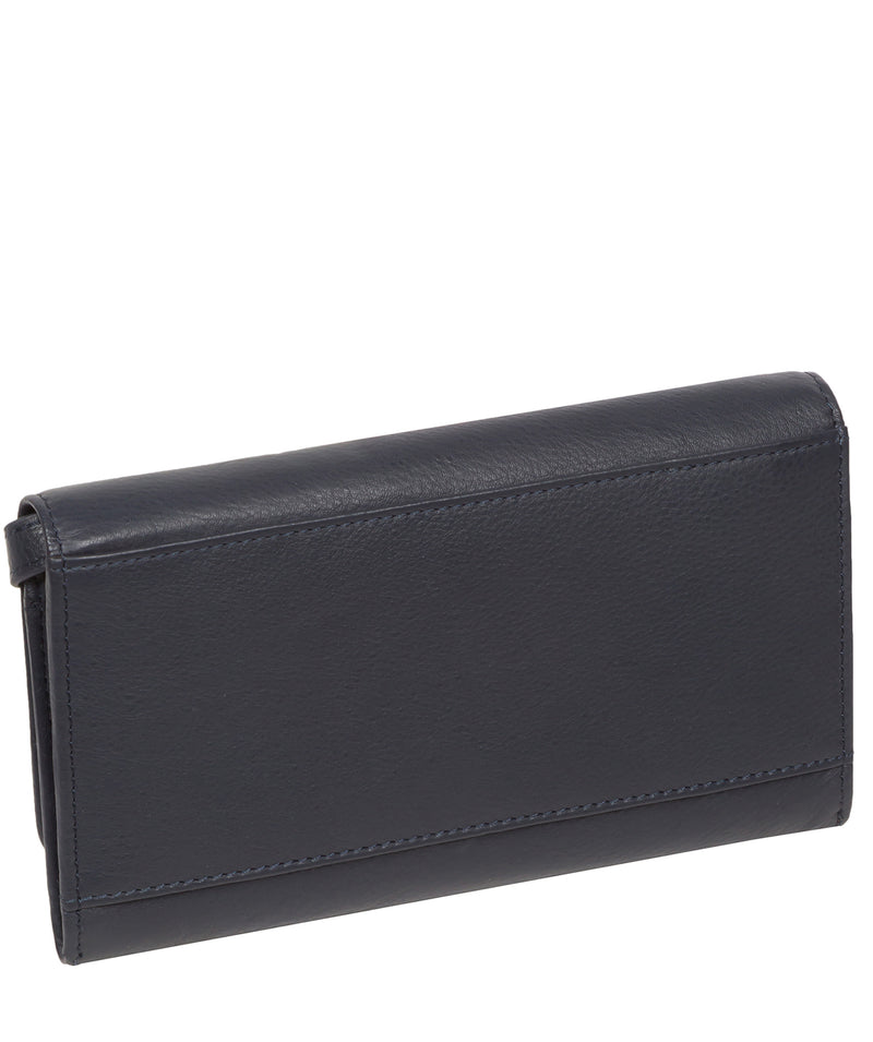 Pure Luxuries Marylebone Collection Bags: 'Saffron' Navy Nappa Leather Cross Body Clutch Bag