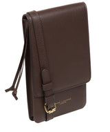 Pure Luxuries Marylebone Collection Bags: 'Audrey' Hot Fudge Nappa Leather Cross Body Clutch Bag