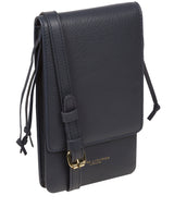 Pure Luxuries Marylebone Collection Bags: 'Audrey' Navy Nappa Leather Cross Body Clutch Bag