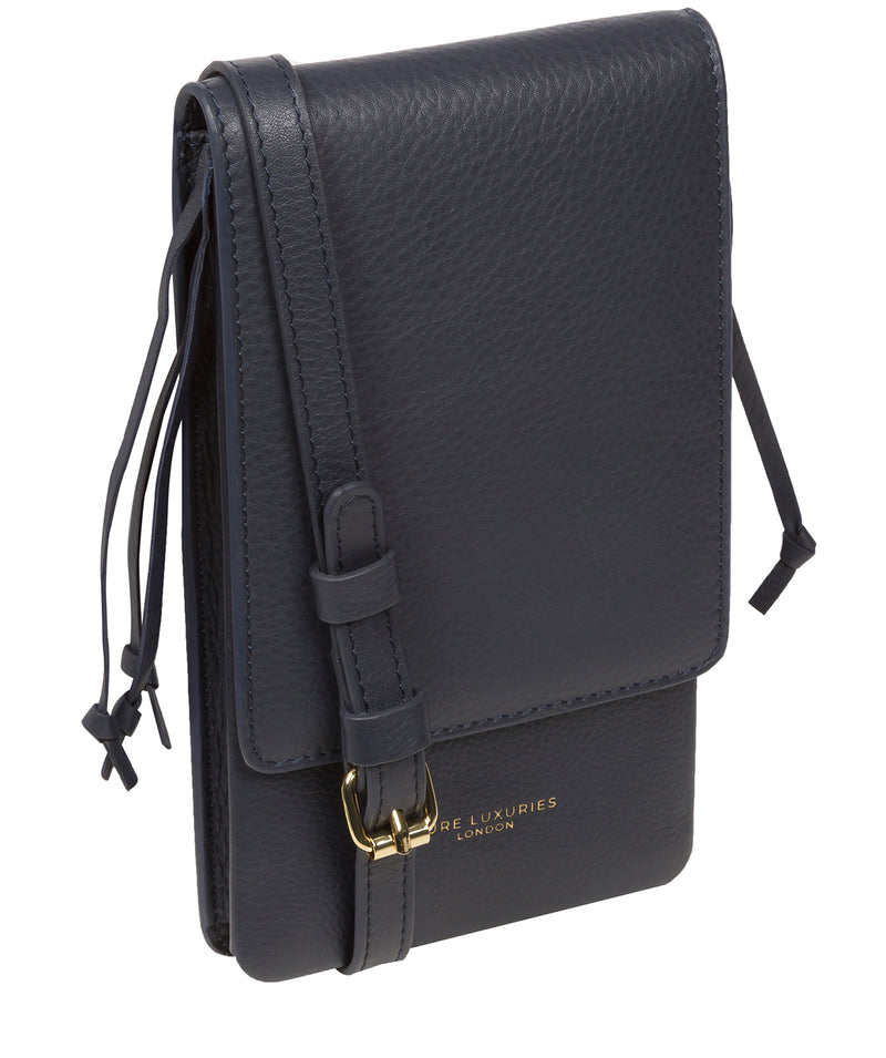 Pure Luxuries Marylebone Collection Bags: 'Audrey' Navy Nappa Leather Cross Body Clutch Bag
