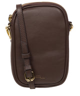 Pure Luxuries Marylebone Collection Bags: 'Alaina' Hot Fudge Nappa Leather Cross Body Phone Bag
