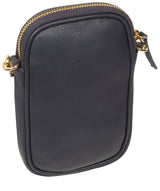 Pure Luxuries Marylebone Collection Bags: 'Alaina' Navy Nappa Leather Cross Body Phone Bag