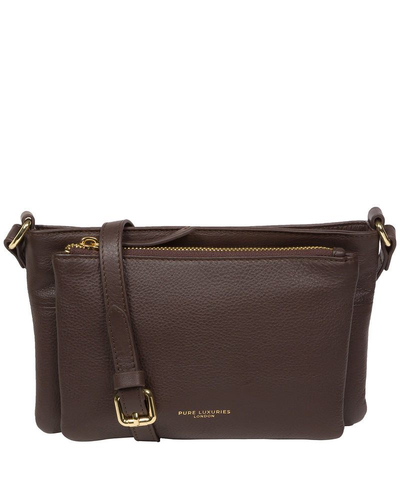 Pure Luxuries Marylebone Collection Bags: 'Jess' Hot Fudge Nappa Leather Cross Body Bag