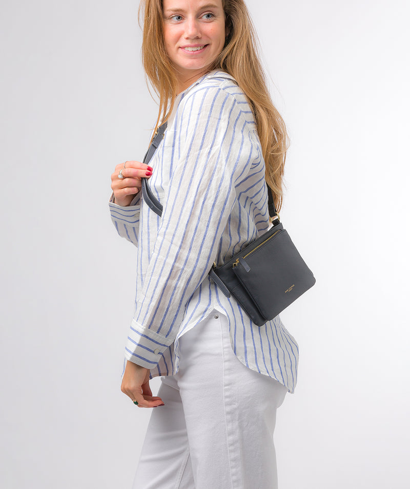 Pure Luxuries Marylebone Collection Bags: 'Jess' Navy Nappa Leather Cross Body Bag