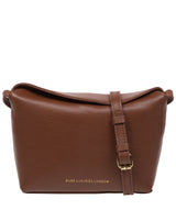 Pure Luxuries Marylebone Collection Bags: 'Lolo' Dark Tan Nappa Leather Cross Body Bag