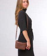 Pure Luxuries Marylebone Collection Bags: 'Lolo' Dark Tan Nappa Leather Cross Body Bag