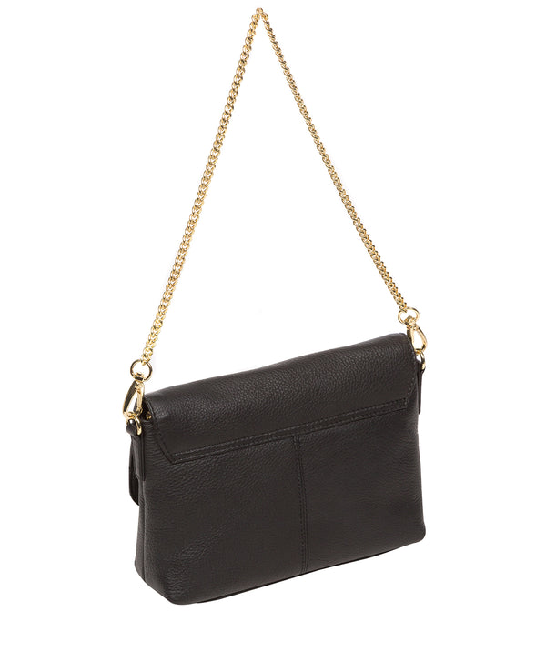 Pure Luxuries Marylebone Collection Bags: 'Jazmine' Black Nappa Leather Grab Clutch Bag