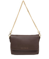 Pure Luxuries Marylebone Collection Bags: 'Jazmine' Hot Fudge Nappa Leather Grab Clutch Bag