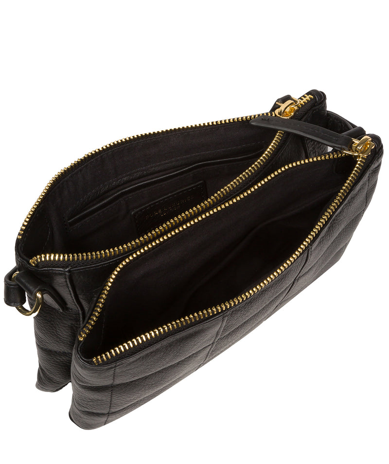 Pure Luxuries Marylebone Collection Bags: 'Carmen' Black Nappa Leather Cross Body Bag