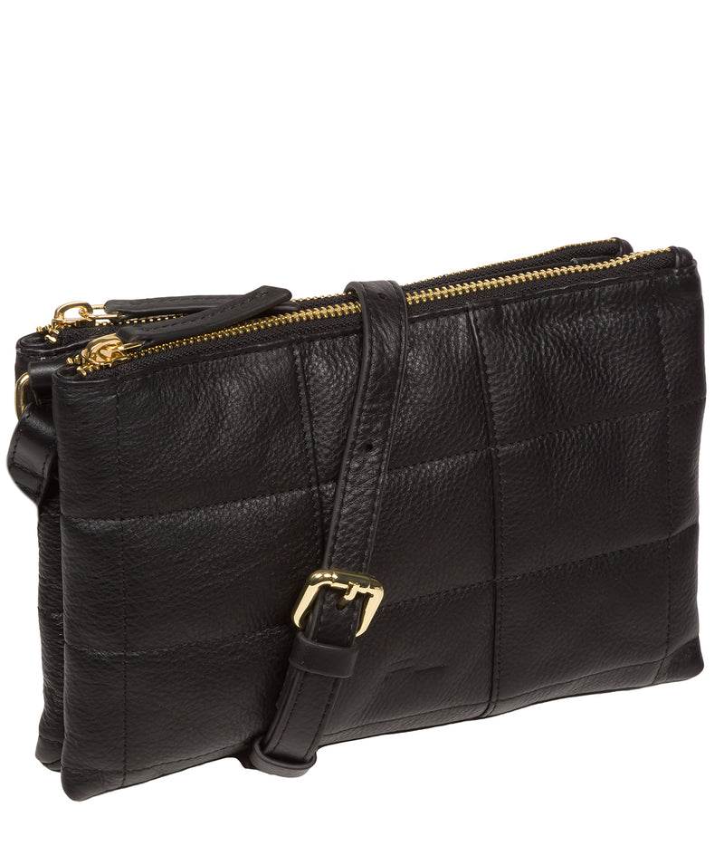 Pure Luxuries Marylebone Collection Bags: 'Carmen' Black Nappa Leather Cross Body Bag
