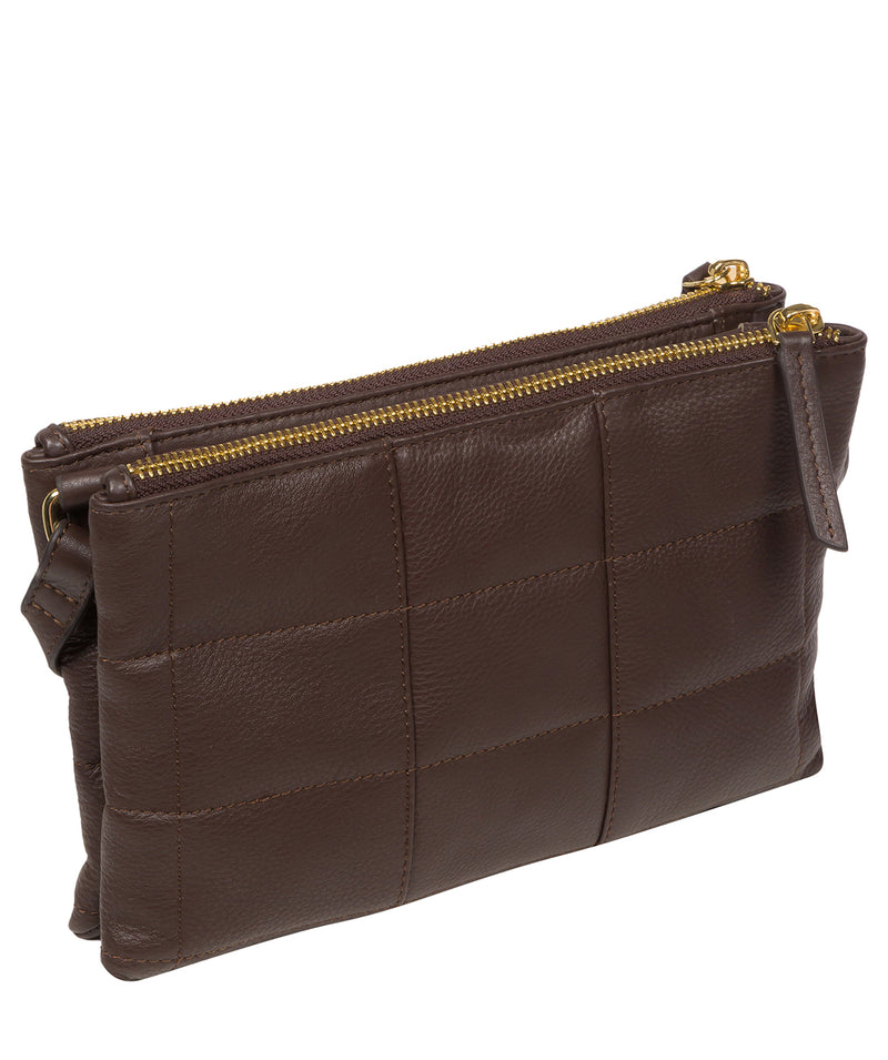 Pure Luxuries Marylebone Collection Bags: 'Carmen' Hot Fudge Nappa Leather Cross Body Bag