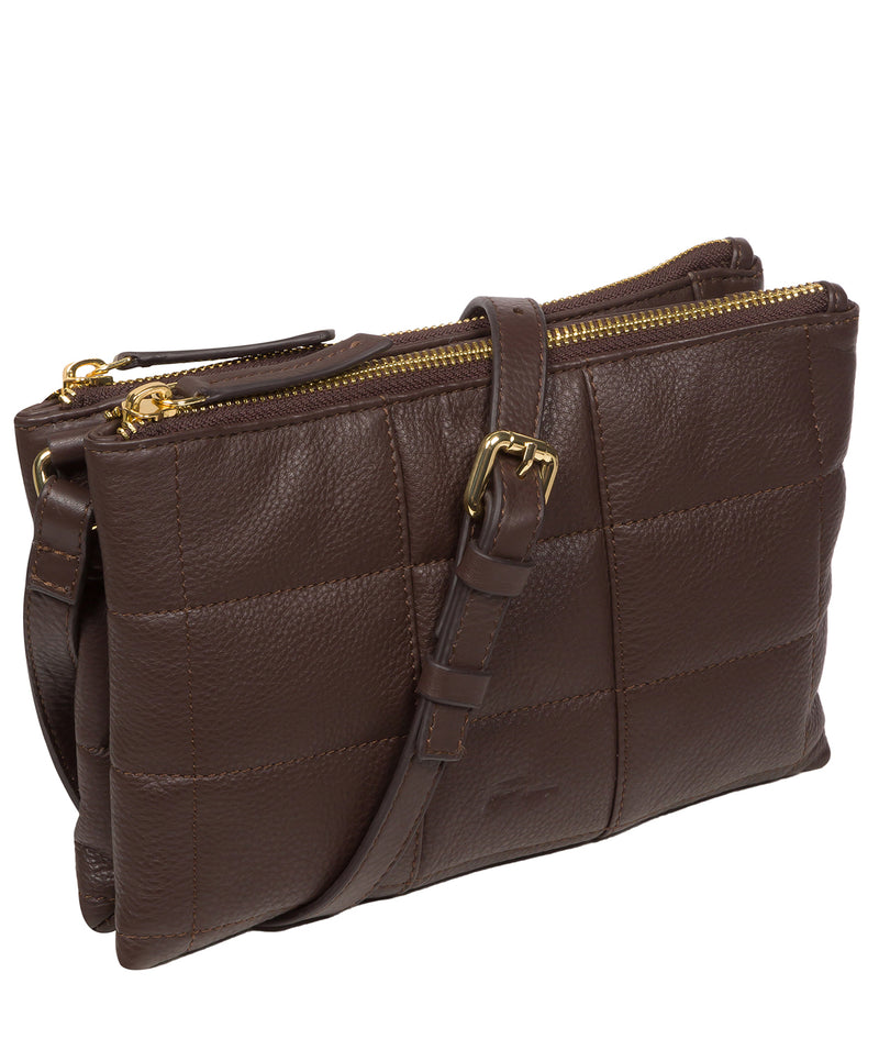 Pure Luxuries Marylebone Collection Bags: 'Carmen' Hot Fudge Nappa Leather Cross Body Bag
