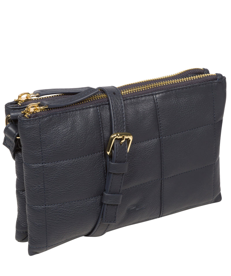 Pure Luxuries Marylebone Collection Bags: 'Carmen' Navy Nappa Leather Cross Body Bag
