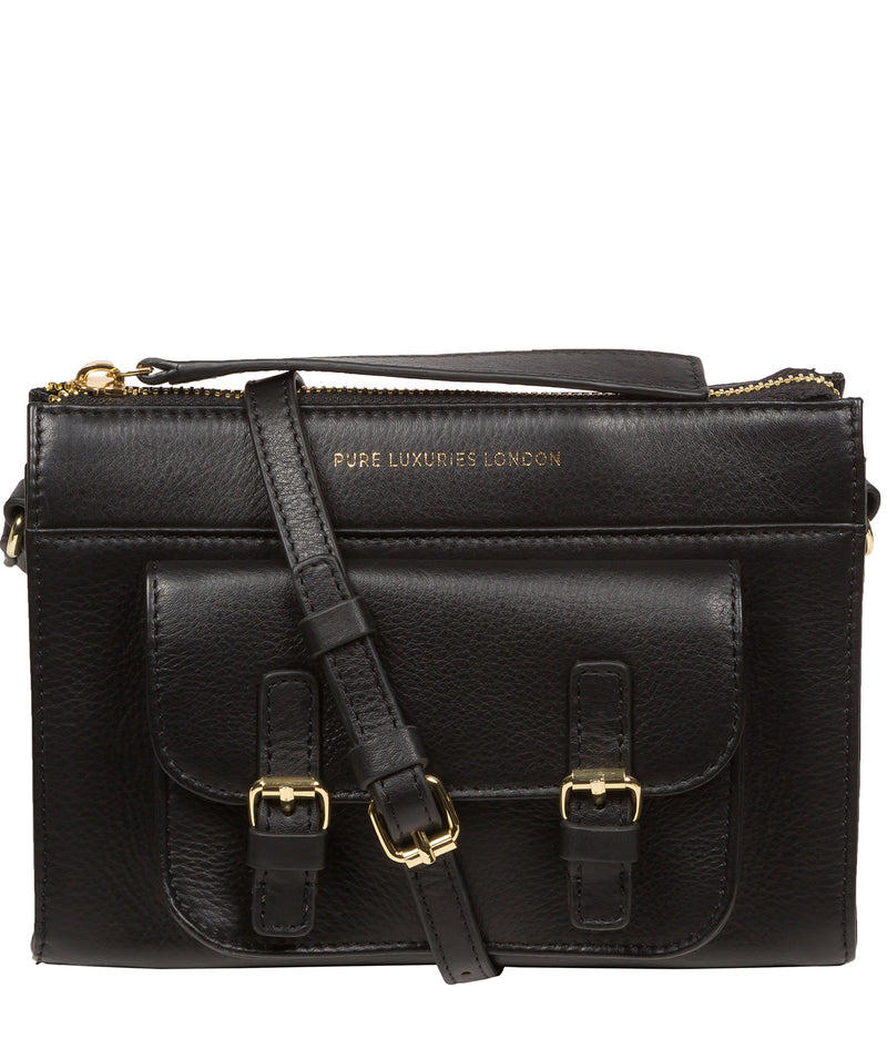 Pure Luxuries Marylebone Collection Bags: 'Monica' Black Nappa Leather Cross Body Bag