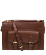 Pure Luxuries Marylebone Collection Bags: 'Monica' Dark Tan Nappa Leather Cross Body Bag