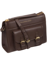 Pure Luxuries Marylebone Collection Bags: 'Monica' Hot Fudge Nappa Leather Cross Body Bag