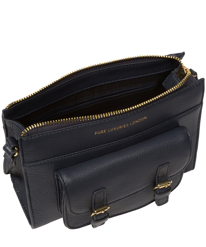 Pure Luxuries Marylebone Collection Bags: 'Monica' Navy Nappa Leather Cross Body Bag