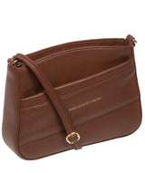 Pure Luxuries Marylebone Collection Bags: 'Helena' Dark Tan Nappa Leather Cross Body Bag