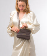 Pure Luxuries Marylebone Collection Bags: 'Helena' Hot Fudge Nappa Leather Cross Body Bag