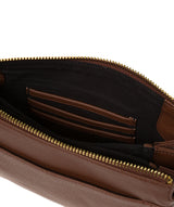 Pure Luxuries Marylebone Collection Bags: 'Niki' Dark Tan Nappa Leather Cross Body Bag