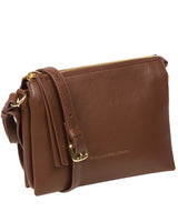 Pure Luxuries Marylebone Collection Bags: 'Niki' Dark Tan Nappa Leather Cross Body Bag