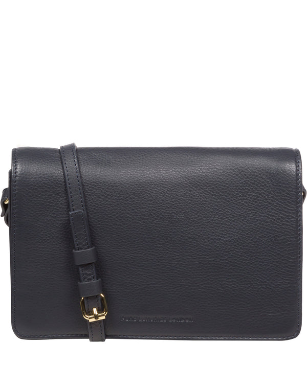 Pure Luxuries Marylebone Collection Bags: 'Gwen' Navy Nappa Leather Cross Body Bag