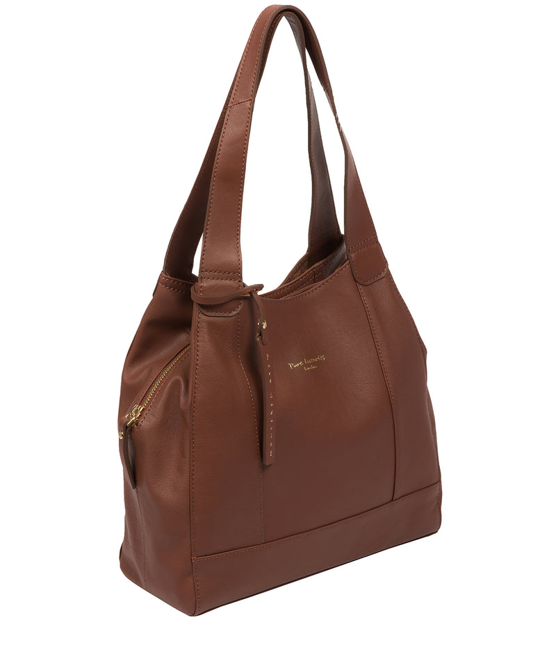 Pure Luxuries Eco Collection Bags: 'Colette' Conker Brown Leather Handbag