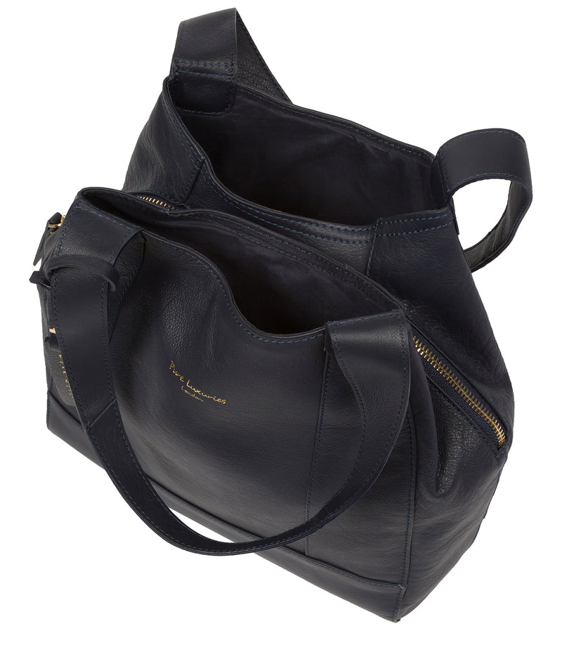Pure Luxuries Eco Collection Bags: 'Colette' Dark Navy Leather Handbag