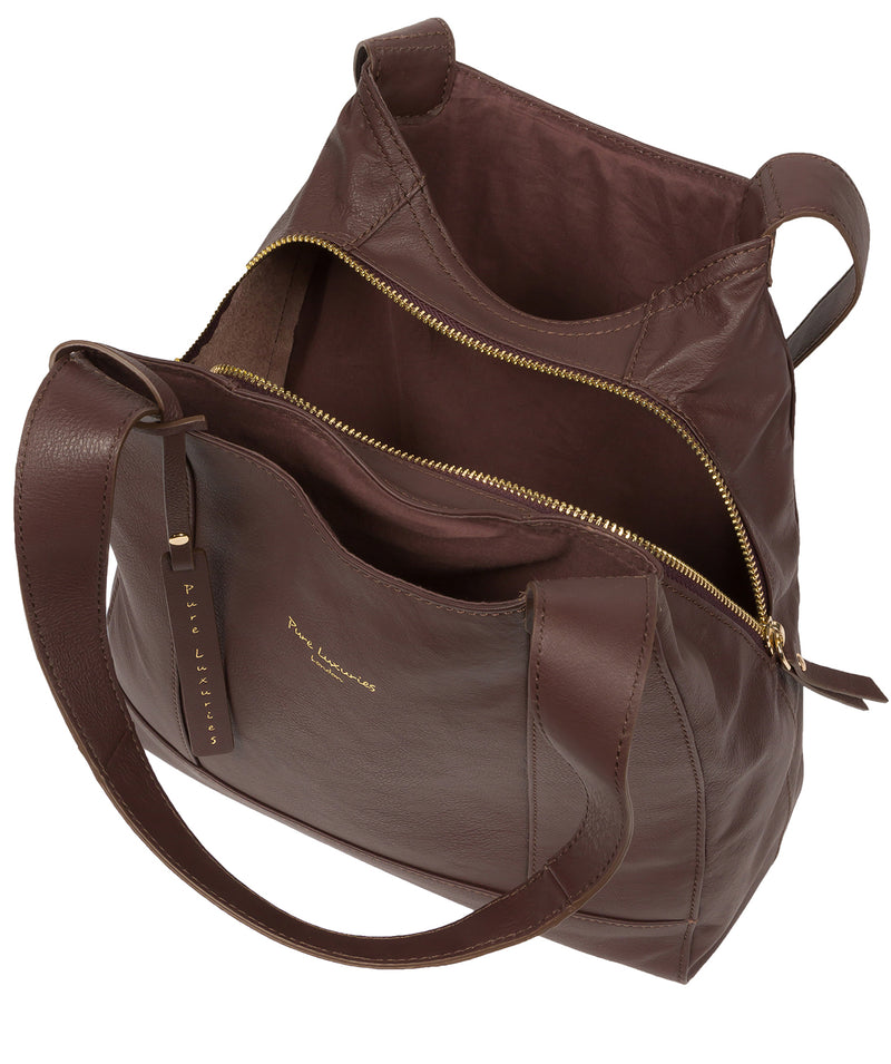 Pure Luxuries Eco Collection Bags: 'Colette' Plum Leather Handbag