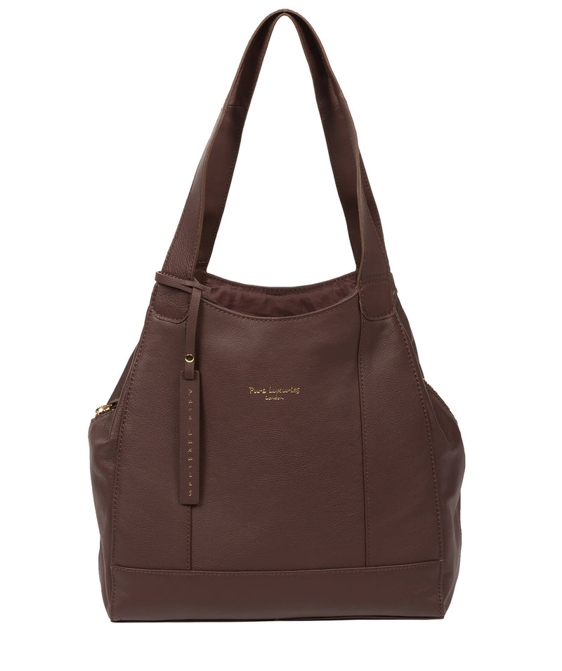 Pure Luxuries Eco Collection Bags: 'Colette' Plum Leather Handbag