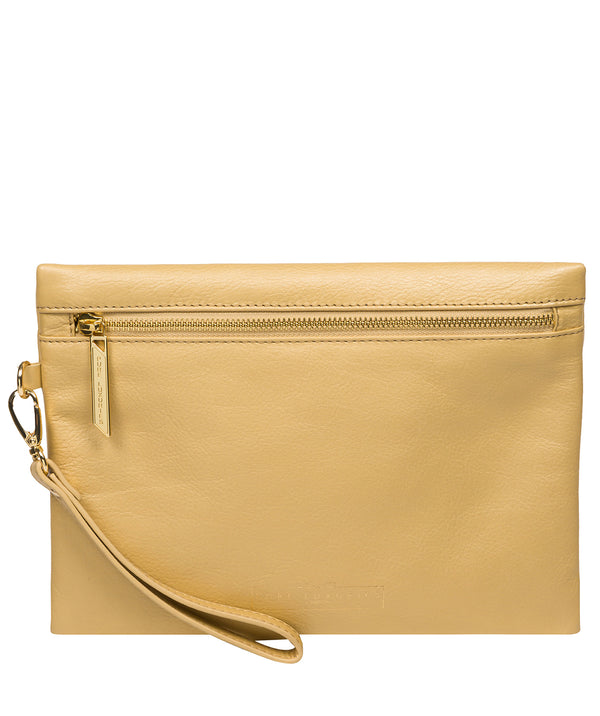 Pure Luxuries Classic Collection Bags: 'Chalfont' Metallic Gold Leather Clutch Bag