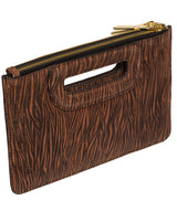 Pure Luxuries Classic Collection Bags: 'Esher' Animal Print Leather Clutch Bag