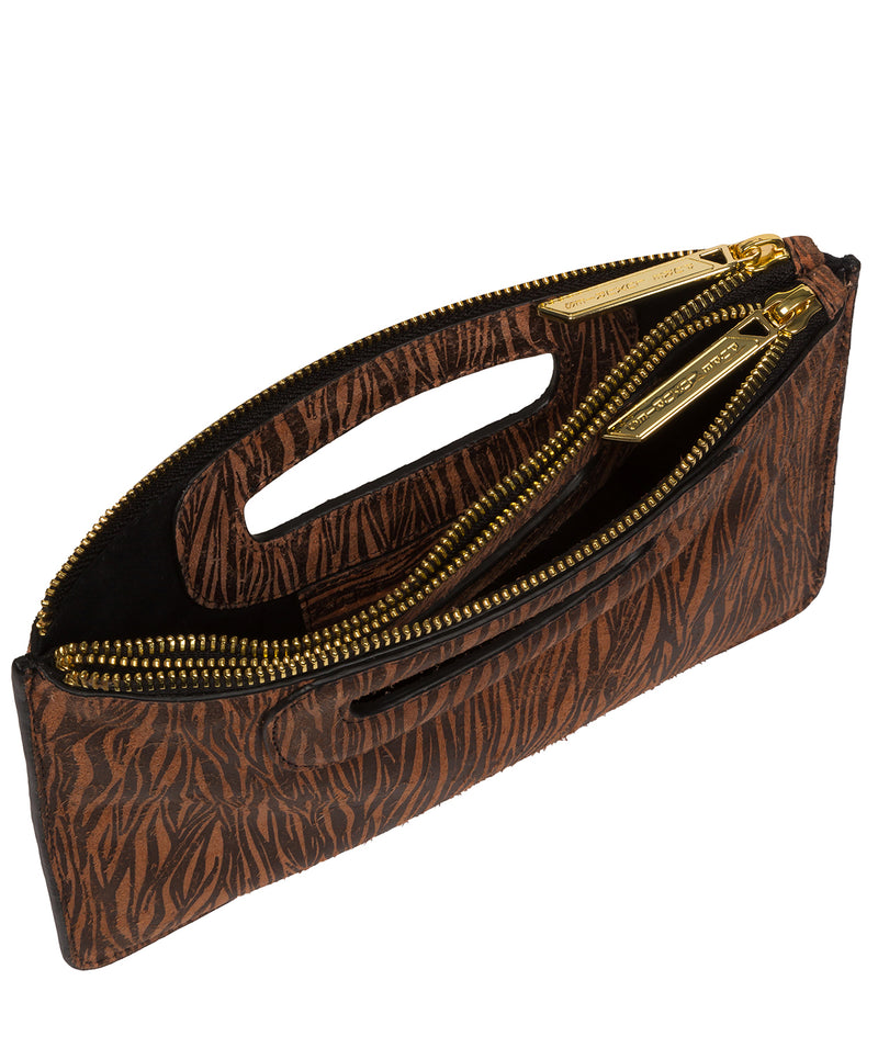 Pure Luxuries Classic Collection Bags: 'Esher' Animal Print Leather Clutch Bag