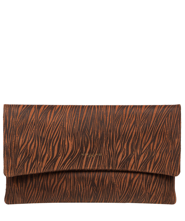 Pure Luxuries Marylebone Collection Bags: 'Amelia' Animal Print Leather Clutch Bag