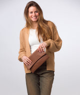 Pure Luxuries Marylebone Collection Bags: 'Amelia' Tan Leather Clutch Bag