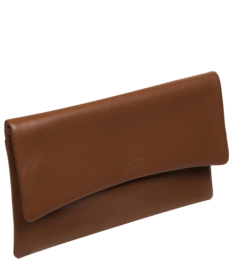 Pure Luxuries Marylebone Collection Bags: 'Amelia' Tan Leather Clutch Bag