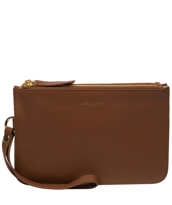 Pure Luxuries Marylebone Collection Bags: 'Addison' Tan Nappa Leather Clutch Bag