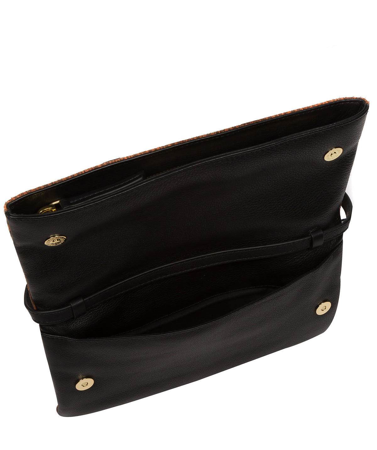 Clutch conversion with removable strap for evening versatility