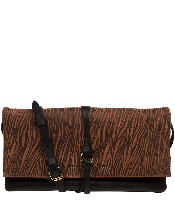 Pure Luxuries Marylebone Collection Bags: 'Selene' Animal Print Nappa Leather Cross Body Clutch Bag