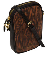 Pure Luxuries Marylebone Collection Bags: 'Alania' Animal Print Nappa Leather Cross Body Phone Bag