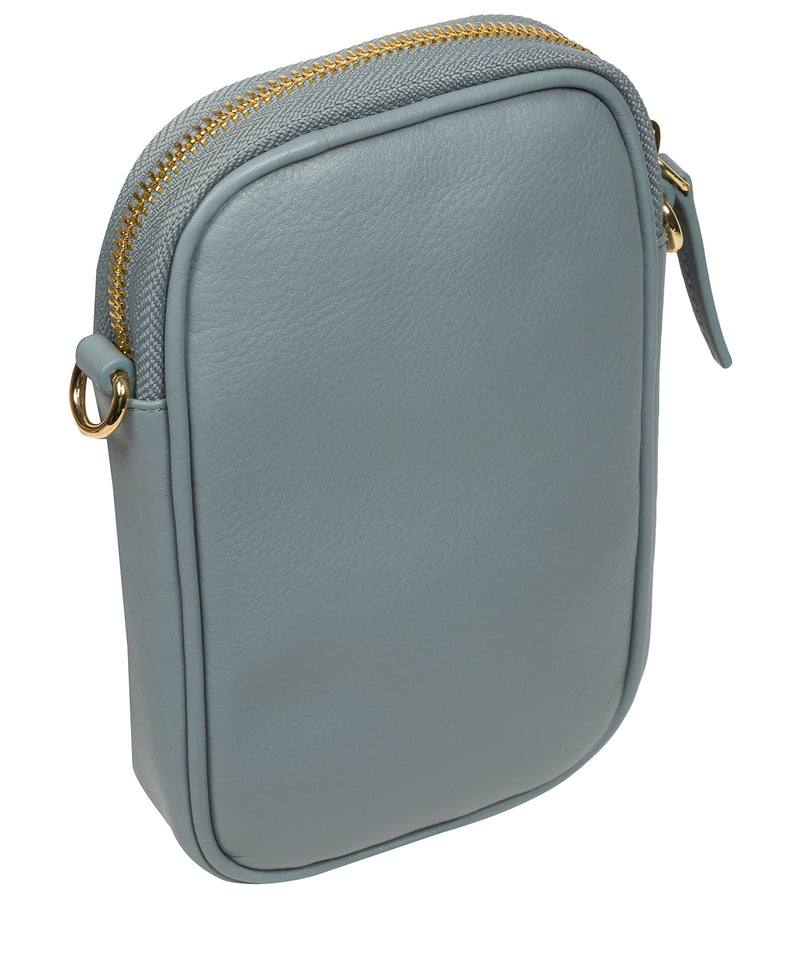 Pure Luxuries Marylebone Collection Bags: 'Alaina' Cashmere Blue Nappa Leather Cross Body Phone Bag