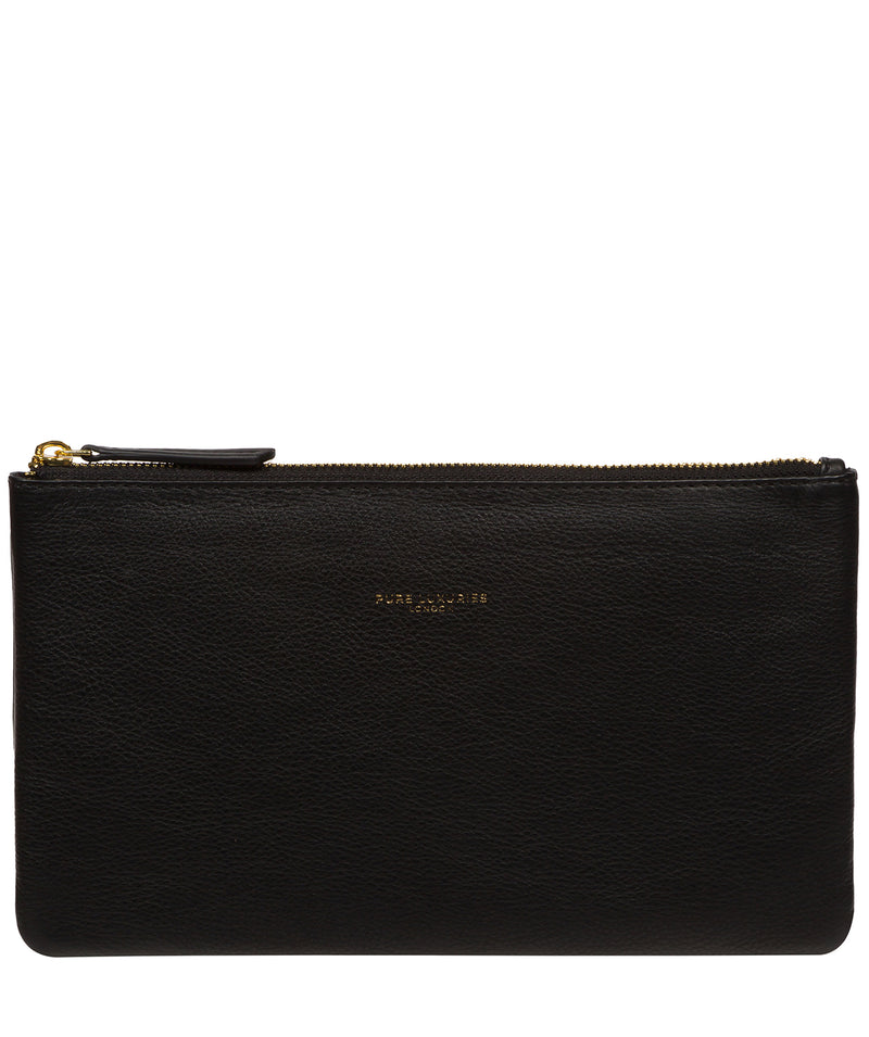 Pure Luxuries Couture Collection Bags: 'Wilmslow' Black Leather Clutch Bag