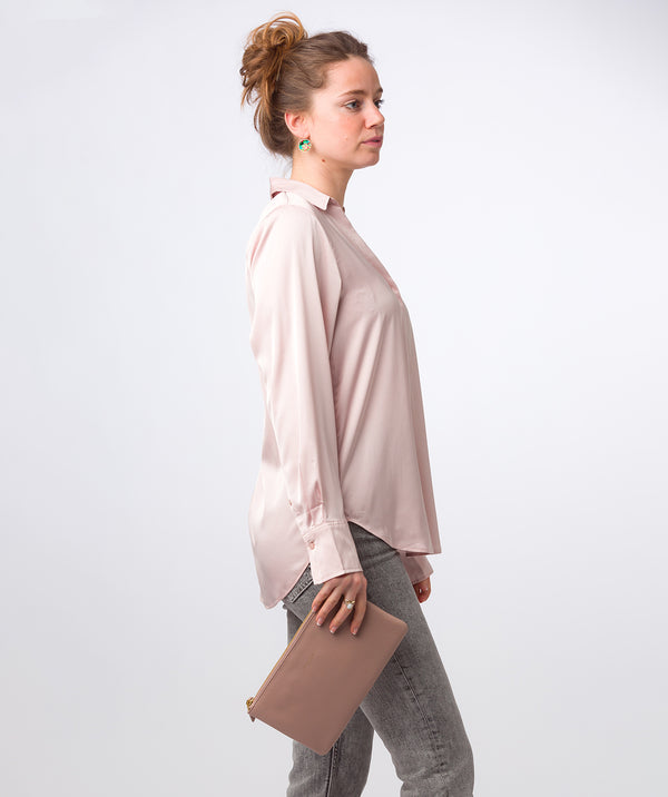 Pure Luxuries Couture Collection Bags: 'Wilmslow' Blush Pink Nappa Leather Clutch Bag